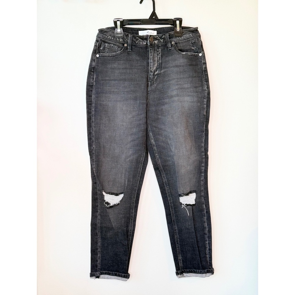 KanCan High Rise Distressed Skinny Jeans Faded Black KC7112BK Size 9/28